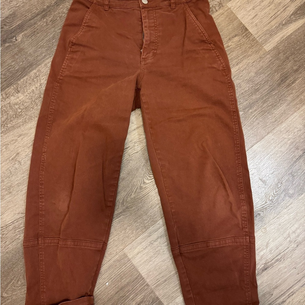 Everlane Utility Barrel Pant in Rosewood (Size 6)